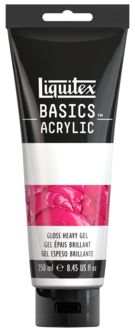 Akrylmedium blankt Liquitex Basics, Gloss Heavy Gel 250 ml