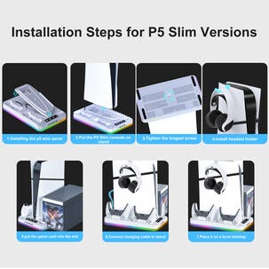 Exibel 4-i-1-stativ med kjøling for PS5/PS5 Slim