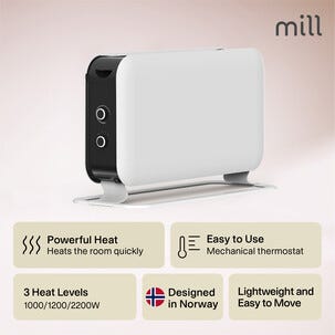Mill Instant Max Mec konvektorelement, 2200 W