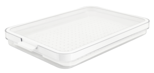 Stabelbar matoppbevaring i plast med lokk