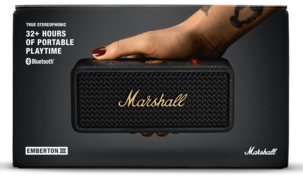 Marshall Emberton III Bluetooth-høyttaler, Black & Brass