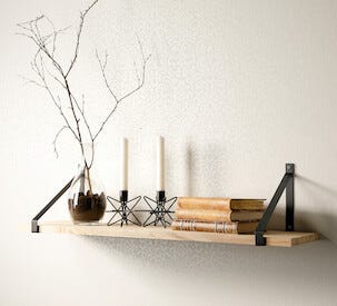 Hyllkonsol svart, 2-pack