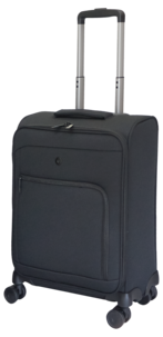 Pehmeä lentolaukku, 4 pyörää, musta