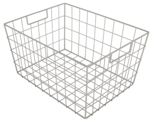 Trådkurv i beige metall