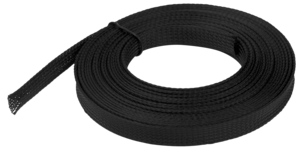 Deltaco kabelstrumpa flätad, svart, 5 m