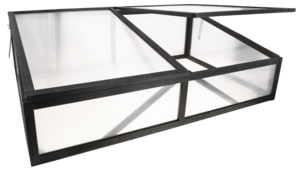 Drivhus til pallekarm 120 x 80 cm, svart