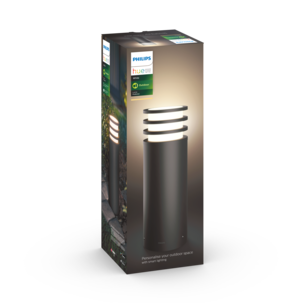 Philips Hue Lucca 17402 utendørs pidestallampe, antrasitt