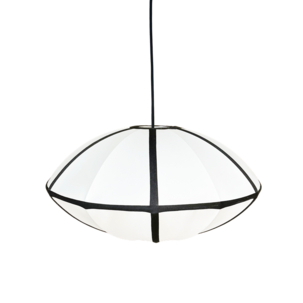 Evelyn taklampa i tyg 50 cm svartvit Northlight