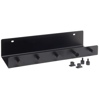 Fibrotech hylla med krokar till akustikpanel, 32 cm, svart