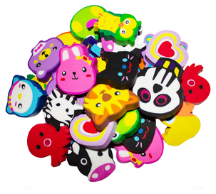 Suddgummi blandade figurer, 36-pack