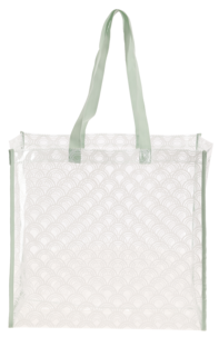 Strandveske transparent, grønn 