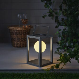 Solcellelykt metall, mørk grå, Northlight