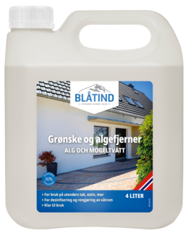 Blåtind grønske- og algefjerner, 4 liter