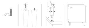 Prettypegs Kalustejalka Carl 120 mm, 1 kpl