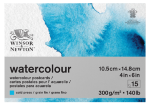 Winsor & Newton akvarellblokk med postkort 10x15 cm