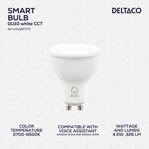 Deltaco Smart Home GU10 LED-pære dimbar wifi 4,5 W