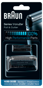 Braun 10B/20B Series 1 / CruZer, barberhode svart