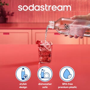 SodaStream Fizz & Refresh flaske 1 liter, 2-pakning