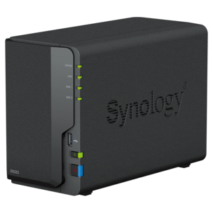 Synology DiskStation DS223 NAS, 2 brønner og sky