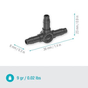 Gardena T-koppling 3/16 tum för Micro-Drip, 10-pack