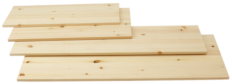 Hyllytaso, mänty, sauvaliimattu liimapuulevy