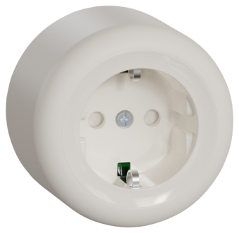 Schneider Renova utenpåliggende 1-veis stikkkontakt, jordet