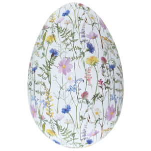 Påskägg plåt, med påskmotiv, 14,5 cm
