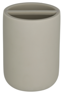 Tandborstmugg med fack, beige