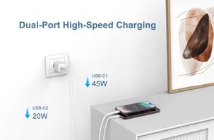 Lader USB-C Dual GaN PD PPS, 65 W