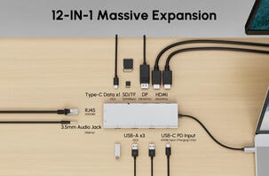 USB-C dokkingstasjon, 12 porter