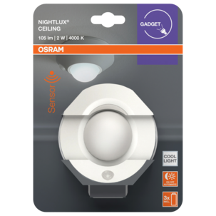 Osram Nightlux Ceiling Yövalo liiketunnistimella, valkoinen