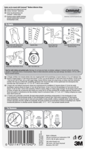 Command Medium självhäftande krokar transparenta, 2-pack