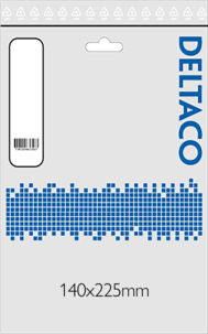 Deltaco Flat nätverkskabel CAT-6, oskärmad, vit