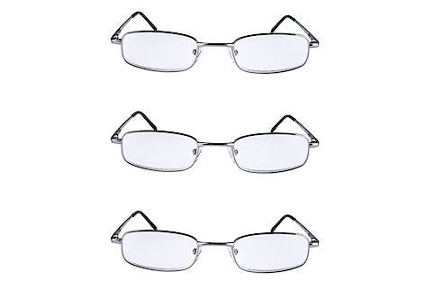 Läsglasögon metall, 3-pack