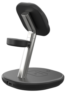 Deltaco 3-i-1 ladestasjon med hurtiglading, 15 W