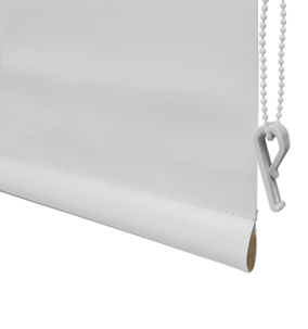 Mörkläggande rullgardin, skruvfri med kulkedja, vit