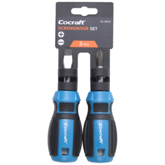 Cocraft skruvmejslar Phillips och spår, korta, 2-pack