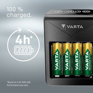 Varta LCD Plug Charger+ batteriladdare, 2600 mAh