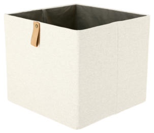 Förvaringslåda kvadrat, linnelook