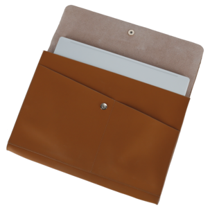 Laptopfodral konstläder 14 tum, brun