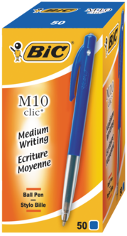 Bic M10 Clic kulepenn, 50-pack