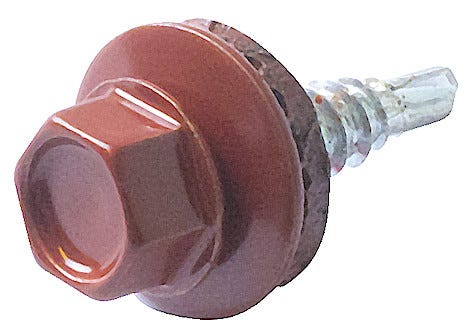 Överlappsskruv tegelröd