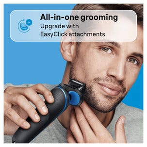 Braun Series 5 51-B1000s blå, rakapparat Wet & Dry