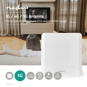 Nedis 5G-/4G-antenne for mobilt bredbånd 6 dB, ANOR5G20WT