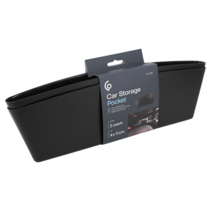 Förvaringsfack till bil, svart, 36,5 x 4 x 11 cm, 2-pack