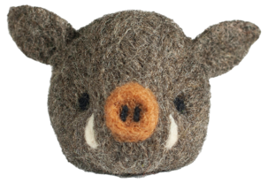 Agna Wool Art Kit ullfilting, villsvin, 10 cm