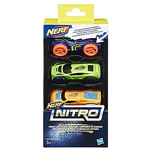 Nerf Nitro bilar, 3-pack