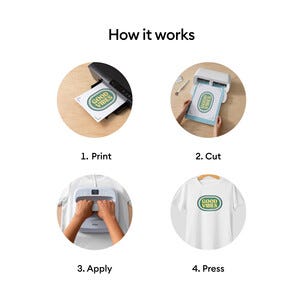 Cricut Printable Iron-On för ljusa tyger, A4, 5 ark