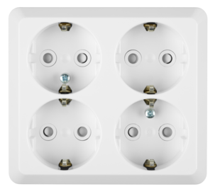 4-osainen pinta-asennettava seinäpistorasia ABB Jussi 404EA