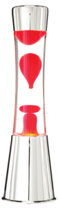 Lavalampe LED rød retro, 33 cm